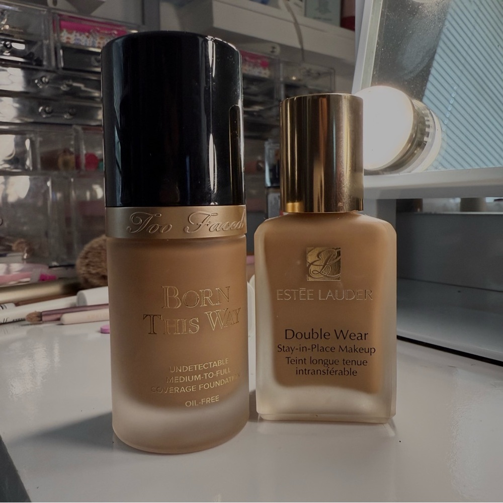 Too Faced and Estée Lauder foundations
